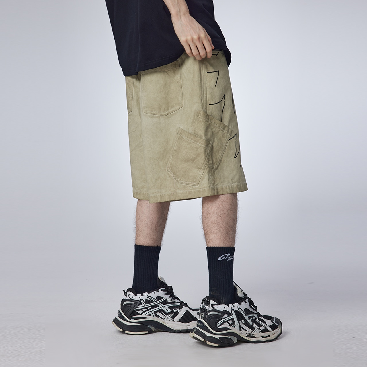 Guuka Denim Shorts Light Apricot — фото 7