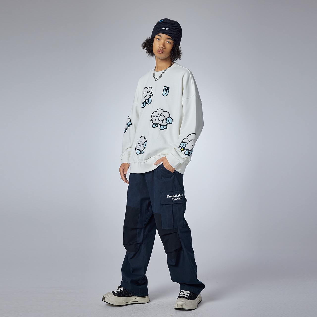 Guuka x AGAHO Pullover Sweatshirt White — фото 6