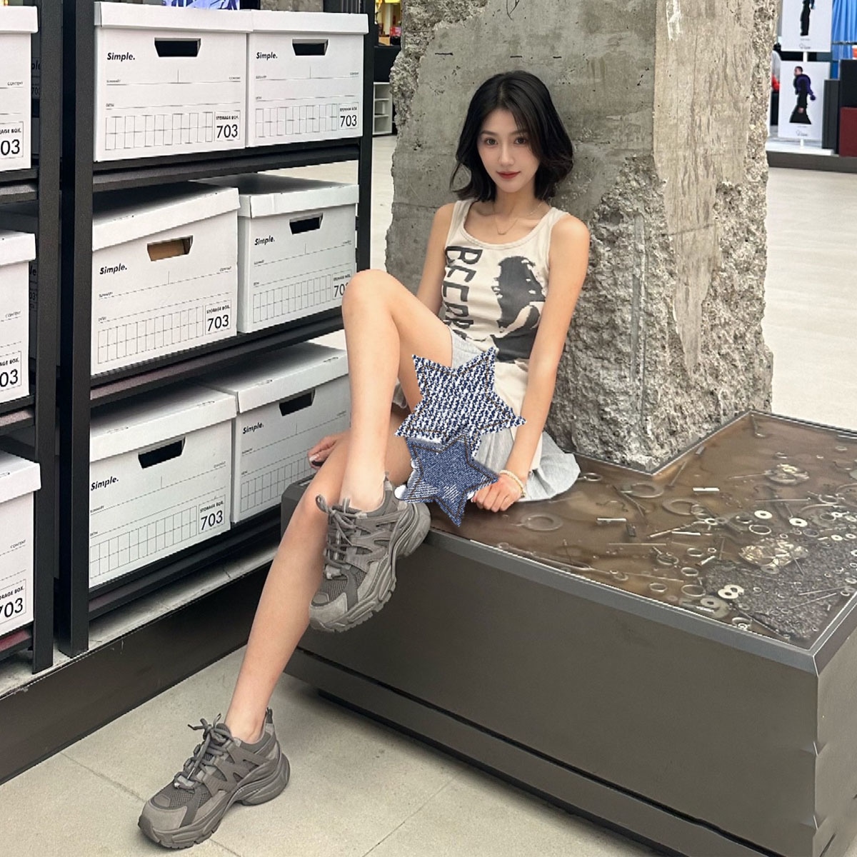 Beau Today Casual Mesh Sneakers Gray — фото 5