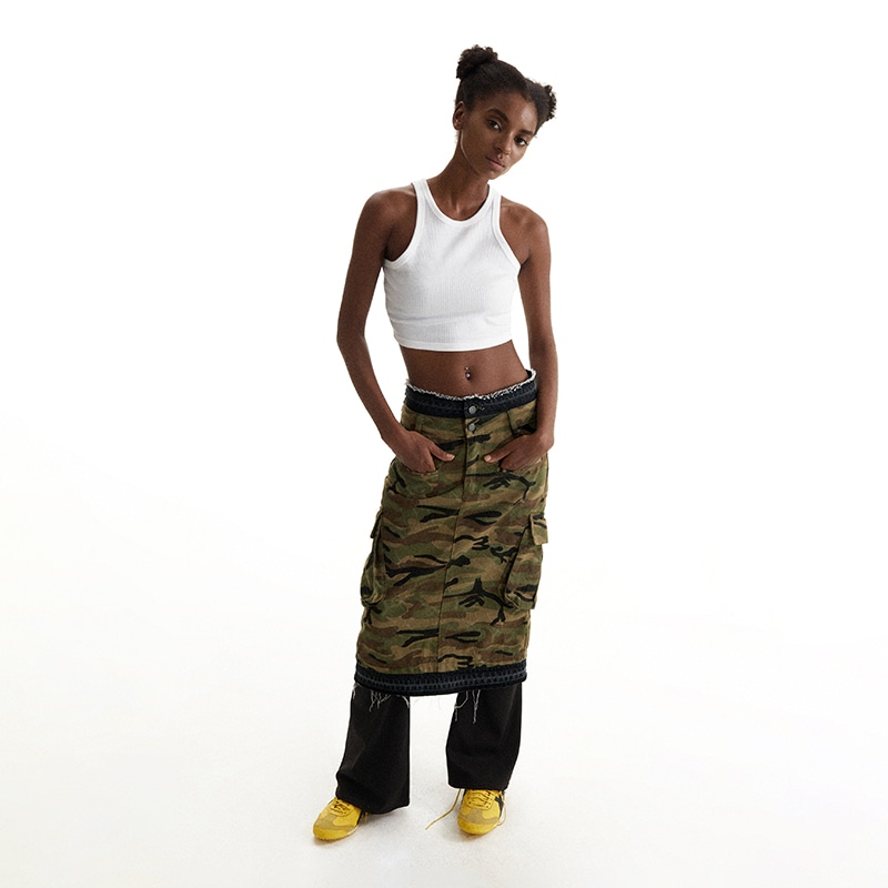 Conp Camouflage Cargo Dress Light Khaki — фото 3