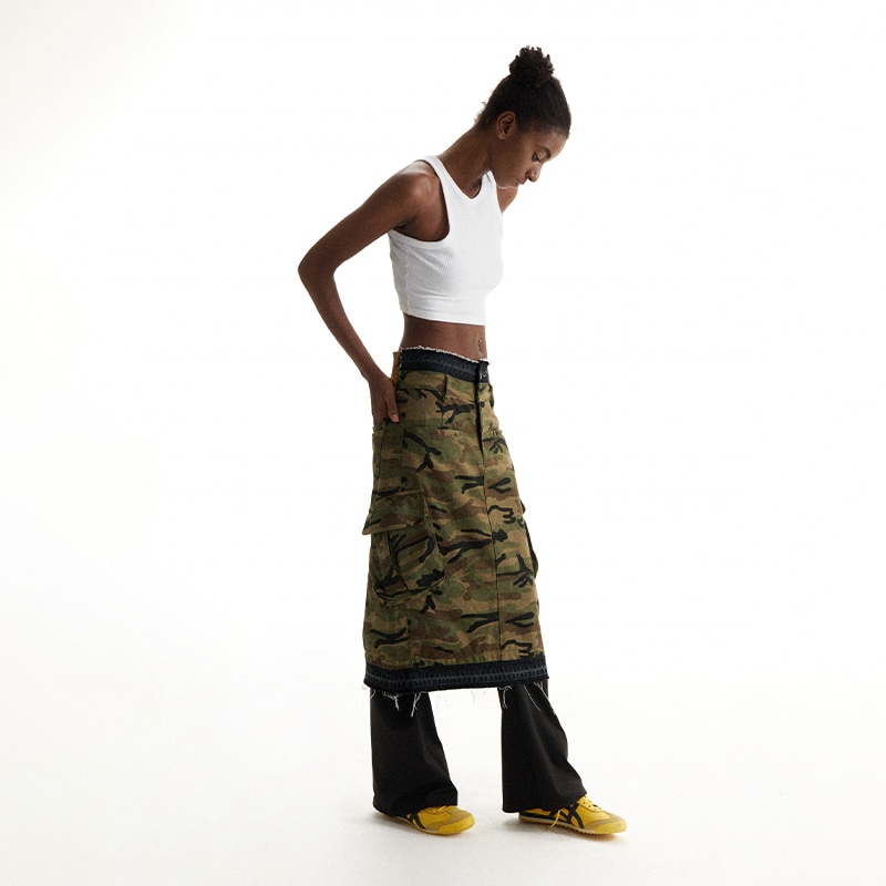 Conp Camouflage Cargo Dress Light Khaki — фото 4