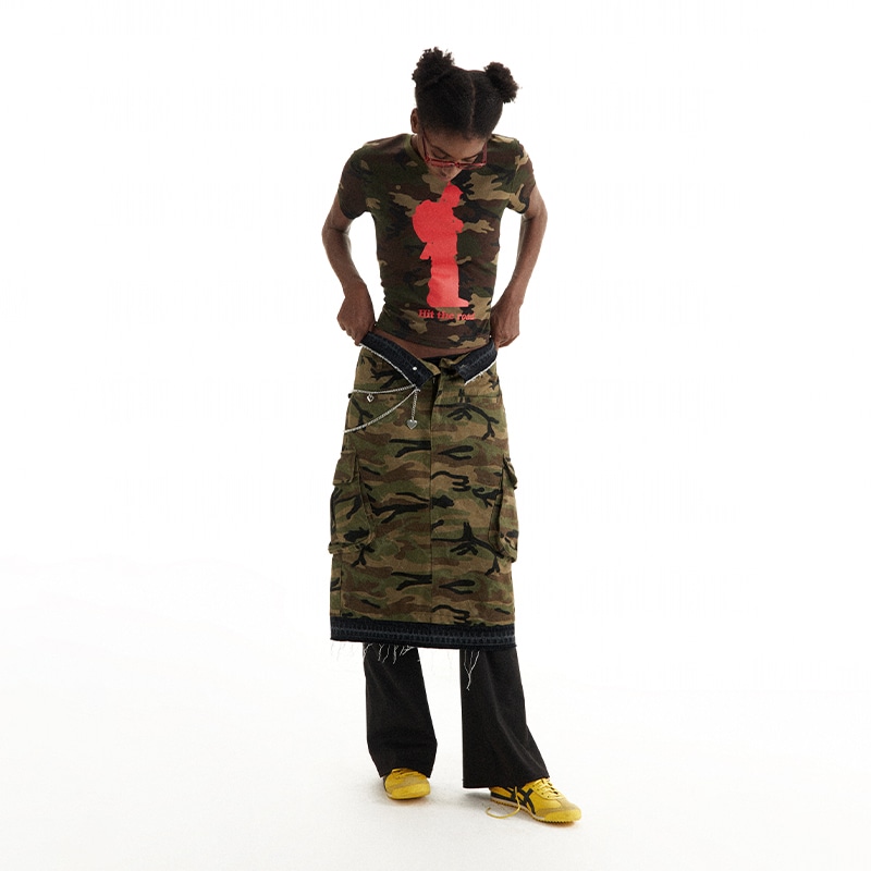 Conp Camouflage Cargo Dress Light Khaki — фото 2