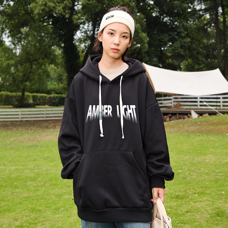 Amber Light Logo Moon Print Hoodie — фото 7