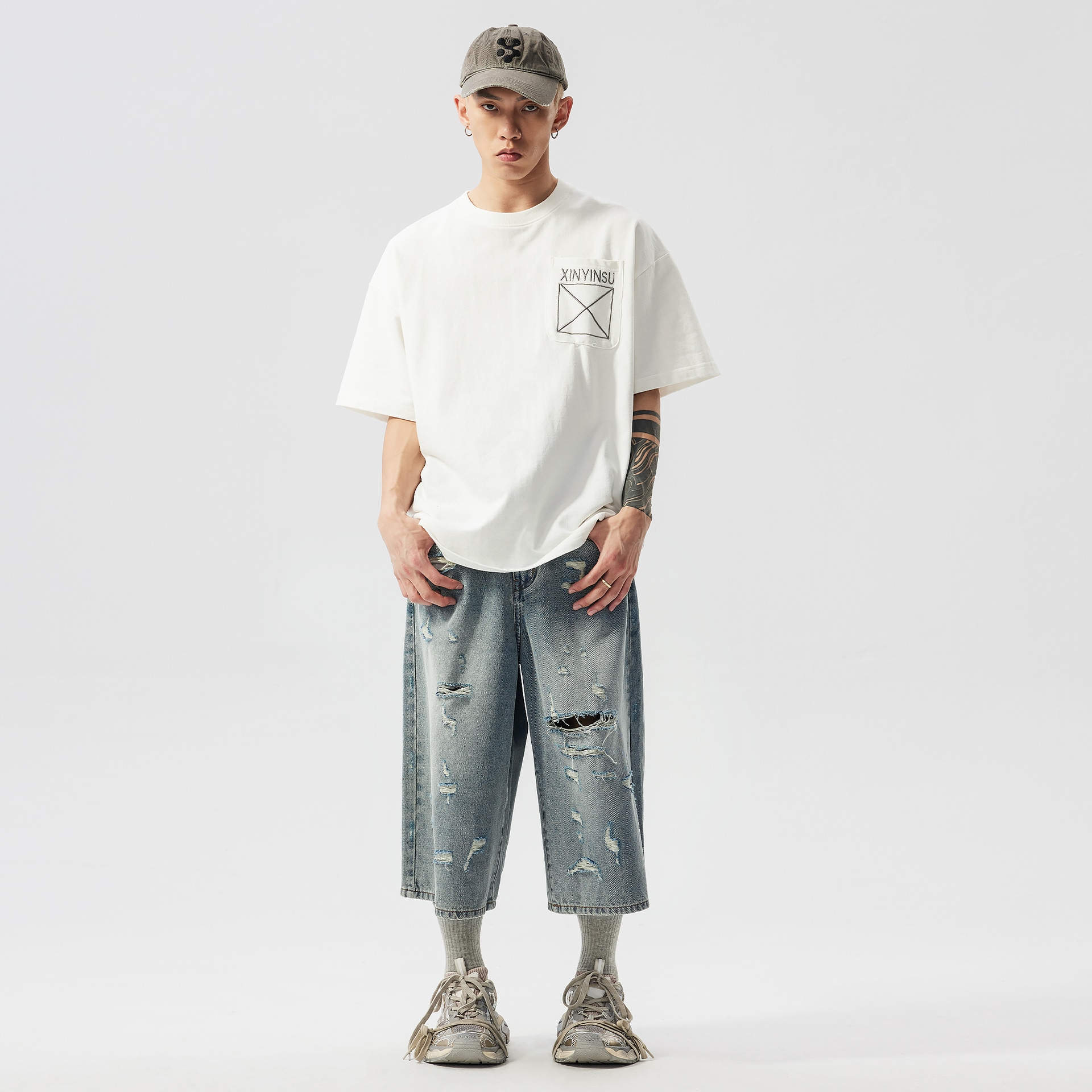 Xinyinsu SS24 Baggy Shorts Blue — фото 6