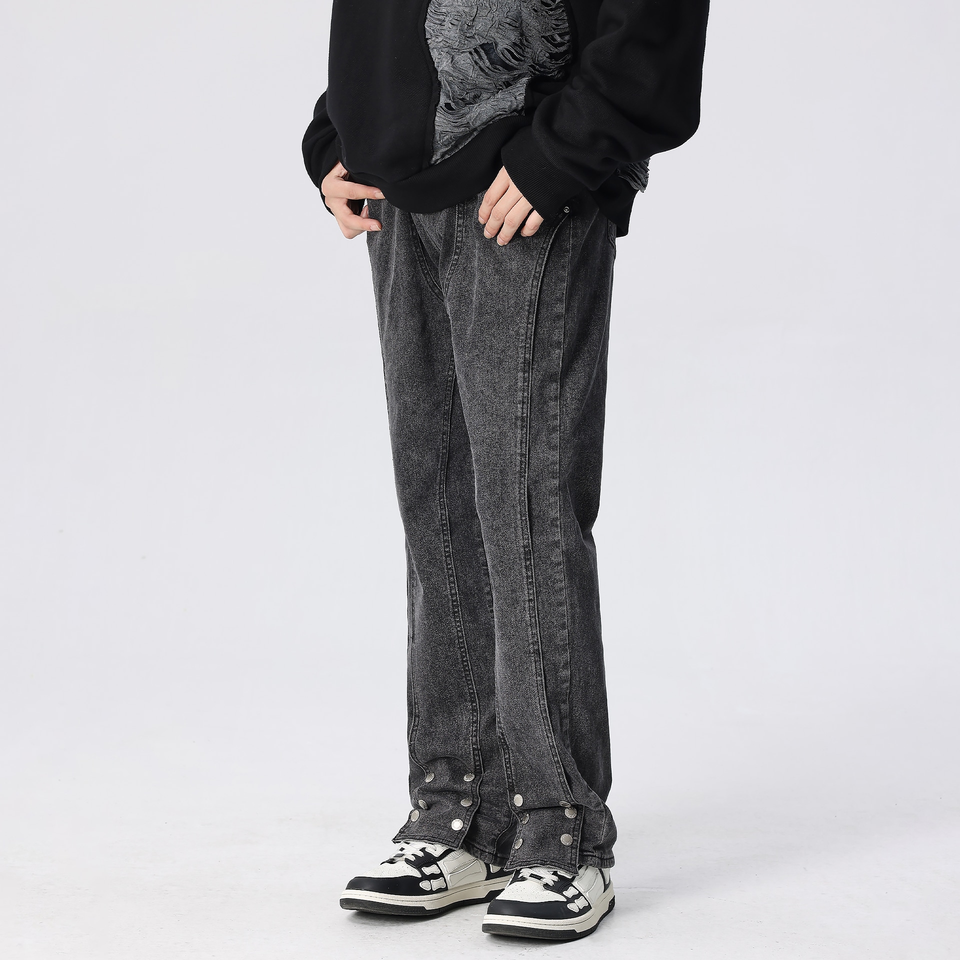Xinyinsu Wide-Leg Jeans Black — фото 6