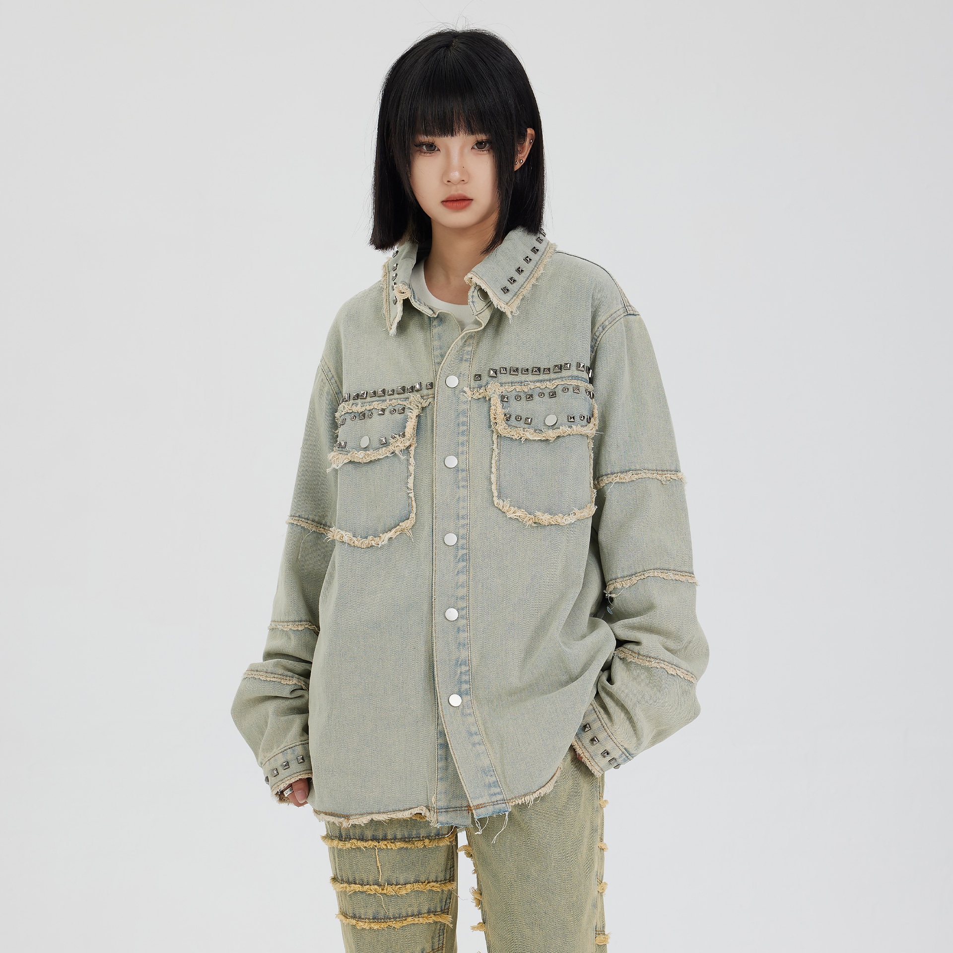Xinyinsu Denim Jacket Black — фото 9
