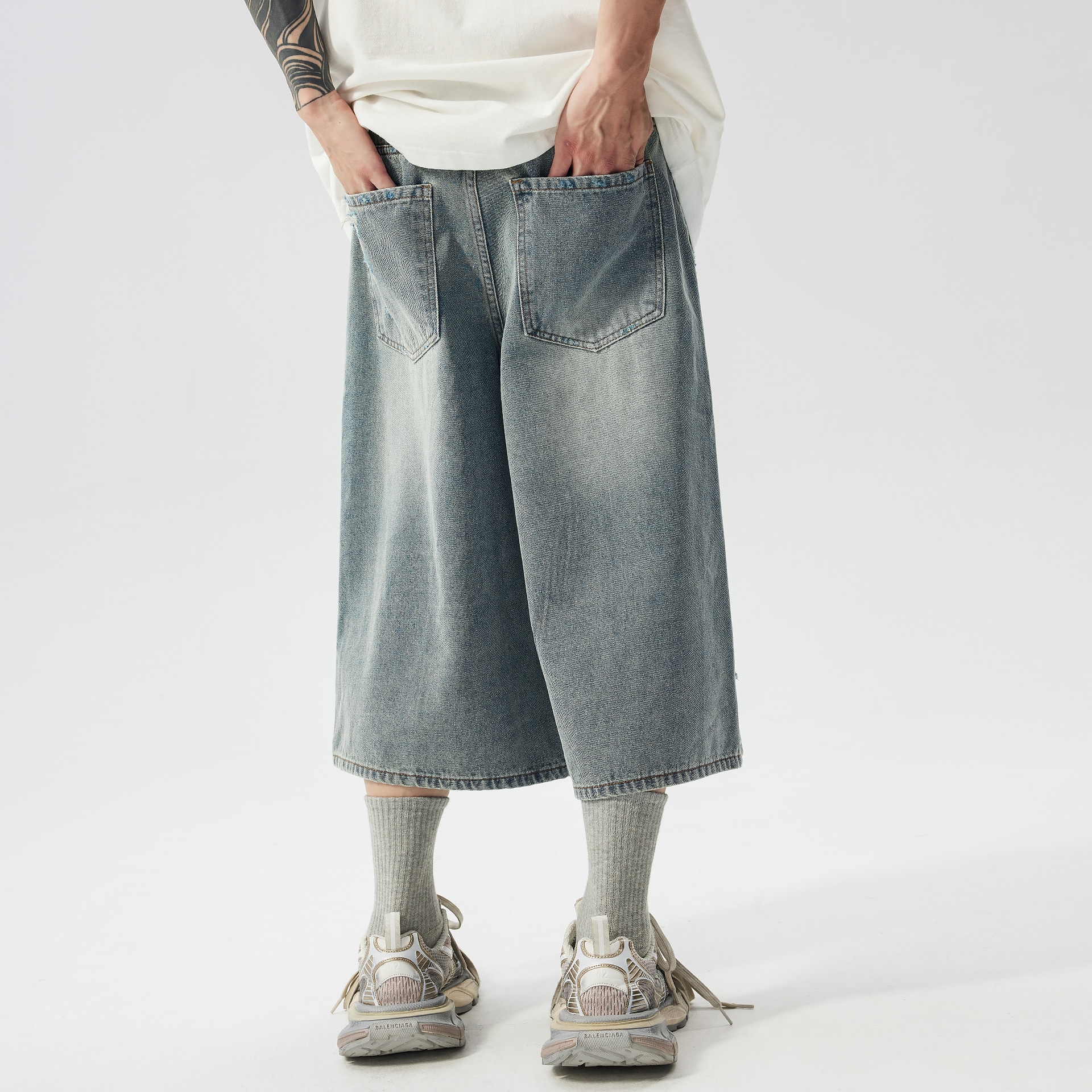 Xinyinsu SS24 Baggy Shorts Blue — фото 3