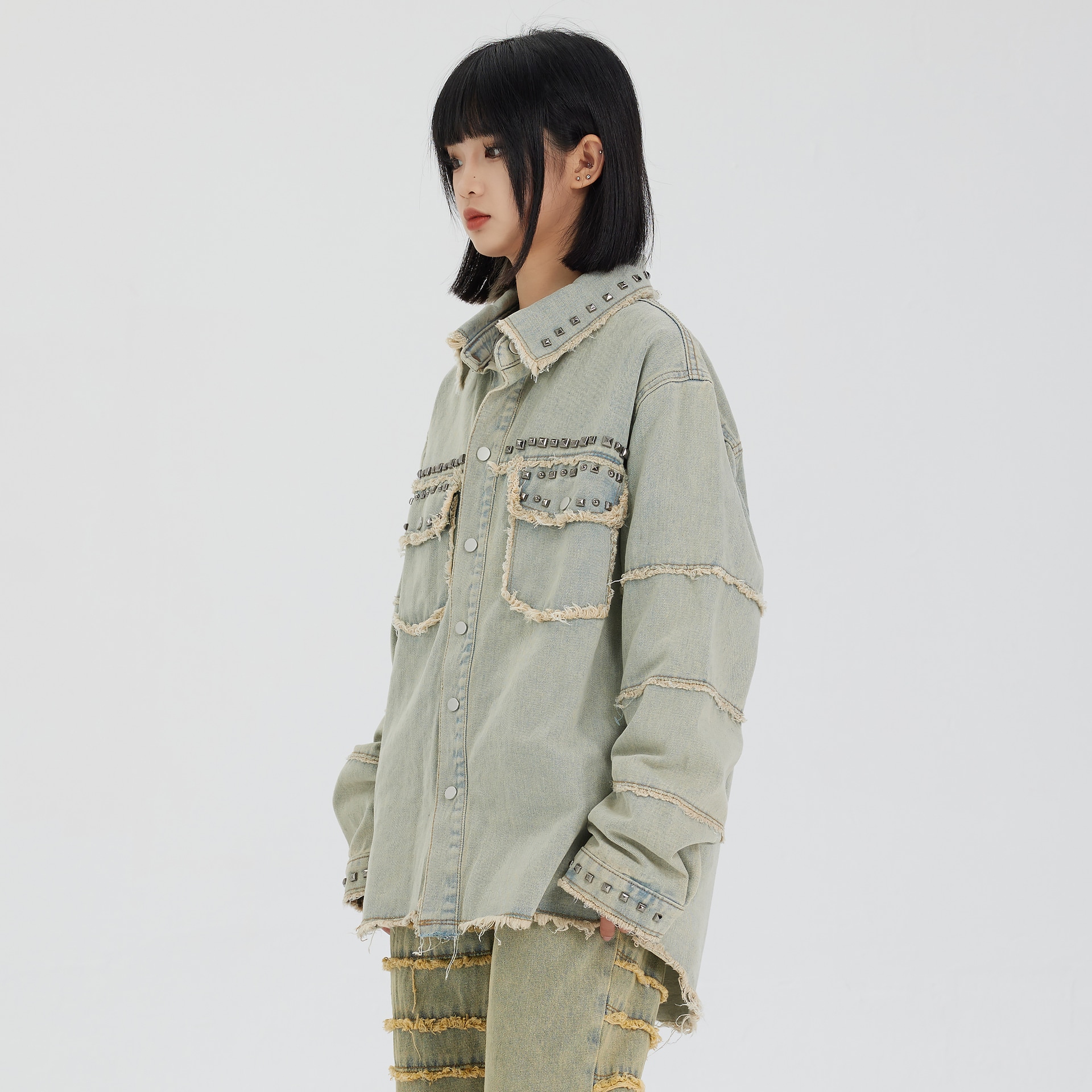Xinyinsu Denim Jacket Black — фото 11