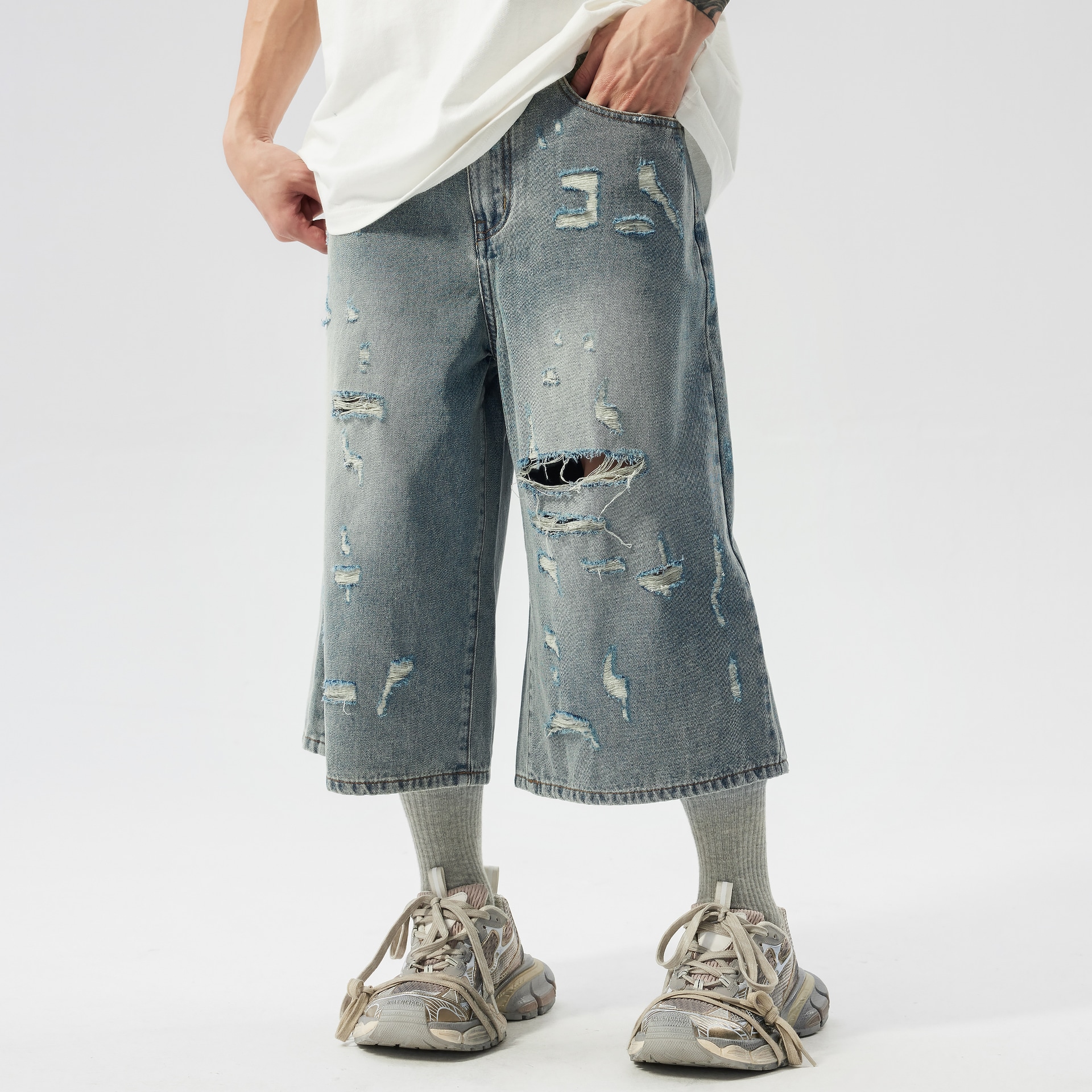 Xinyinsu SS24 Baggy Shorts Blue — фото 2