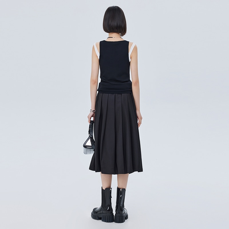 Shuen Two-Piece Colorblock Tank Top Black — фото 6