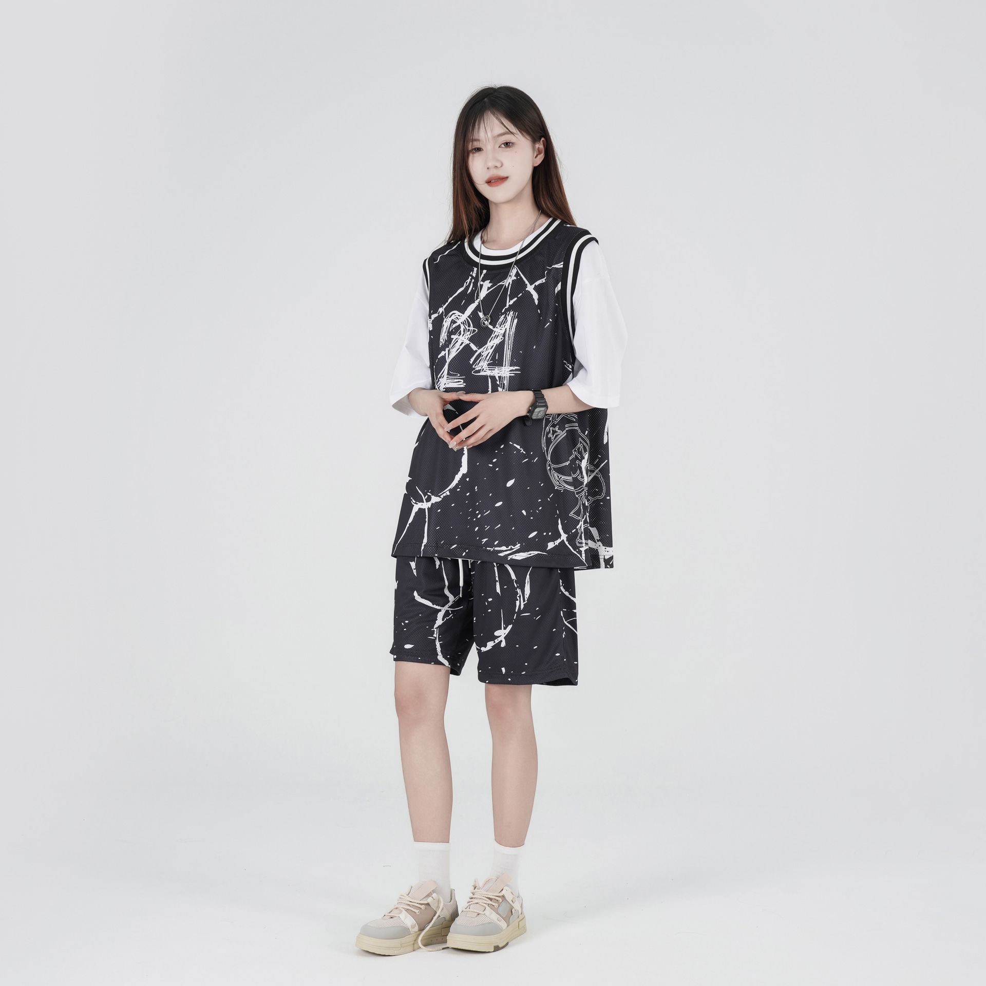Firemonkey Retro Basketball Shorts Black — фото 3