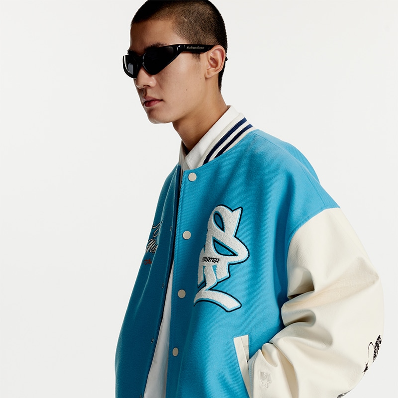Starter Varsity Jacket Bright Blue — фото 2