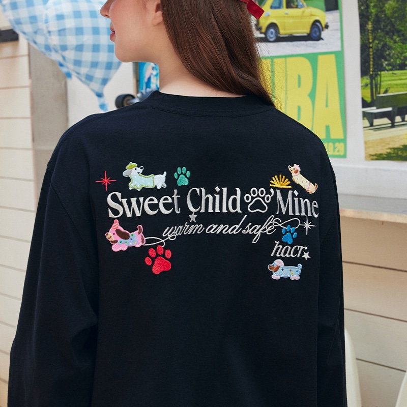Harsh And Cruel Embroidered Puppy Long Sleeve T-Shirt — фото 8