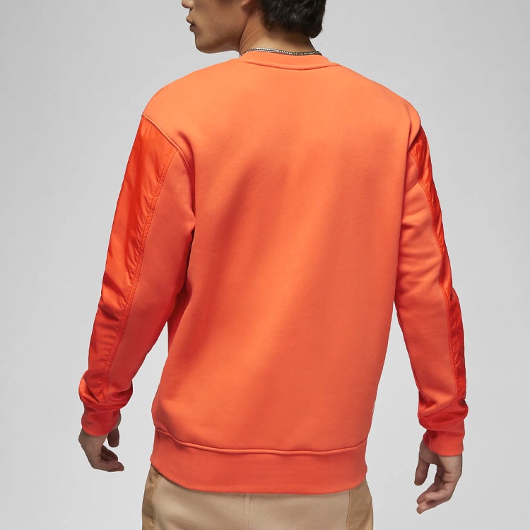 Jordan Logo Print Fleece Crewneck Sweatshirt Orange — фото 4