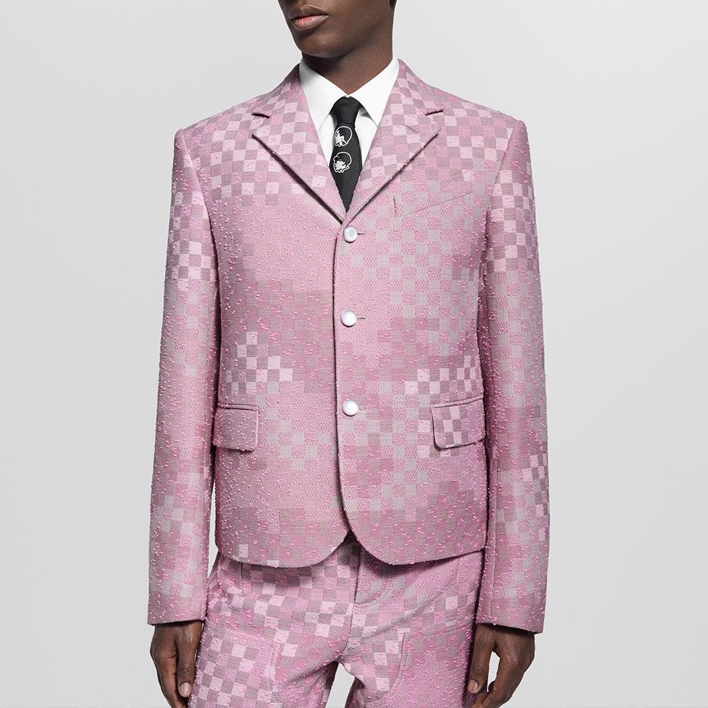 Louis Vuitton x Nigo FW25 Plaid Collarless Jacket — фото 3