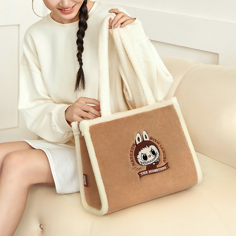 Pop Mart LABUBU Plush Tote Brown — фото 1