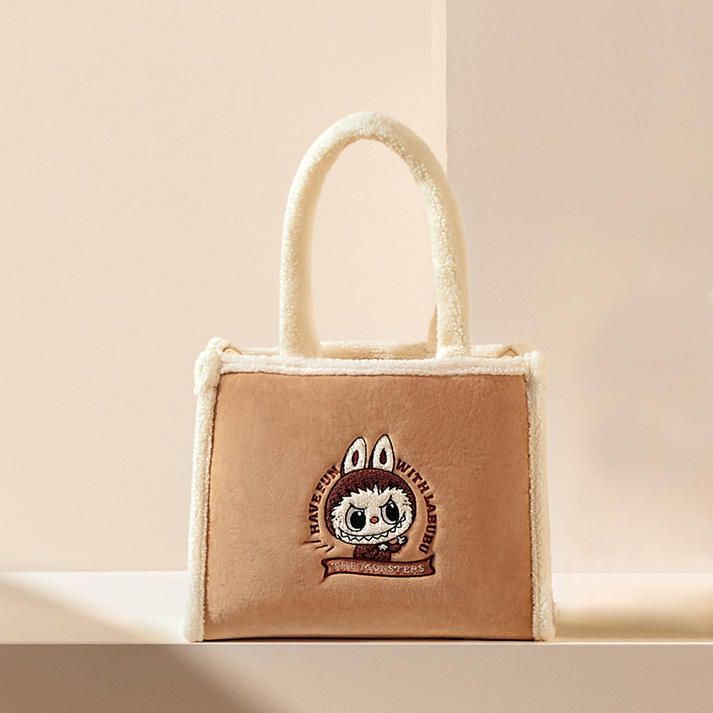 Pop Mart LABUBU Plush Tote Brown — фото 2