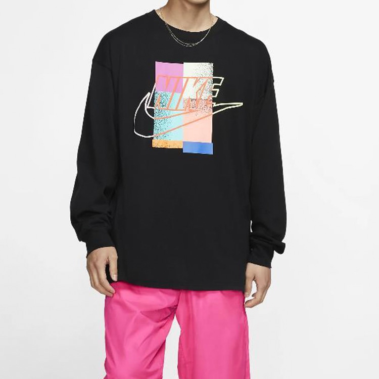 Nike x Atmos Printed Crewneck Long Sleeve Tee Black — фото 3