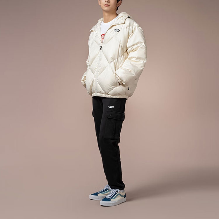 Vans Logo Zip Hoodie Off-White — фото 3