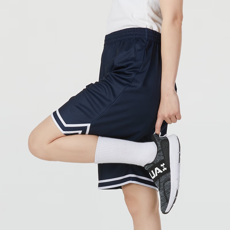 Under Armour SS24 Colorblock Basketball Pants Blue — фото 4