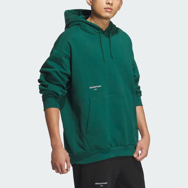 Adidas Small Logo Hoodie Forest Green — фото 3