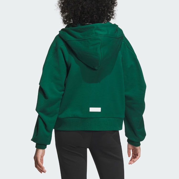 Adidas Verbiage Full-Zip Hoodie Forest Green — фото 4