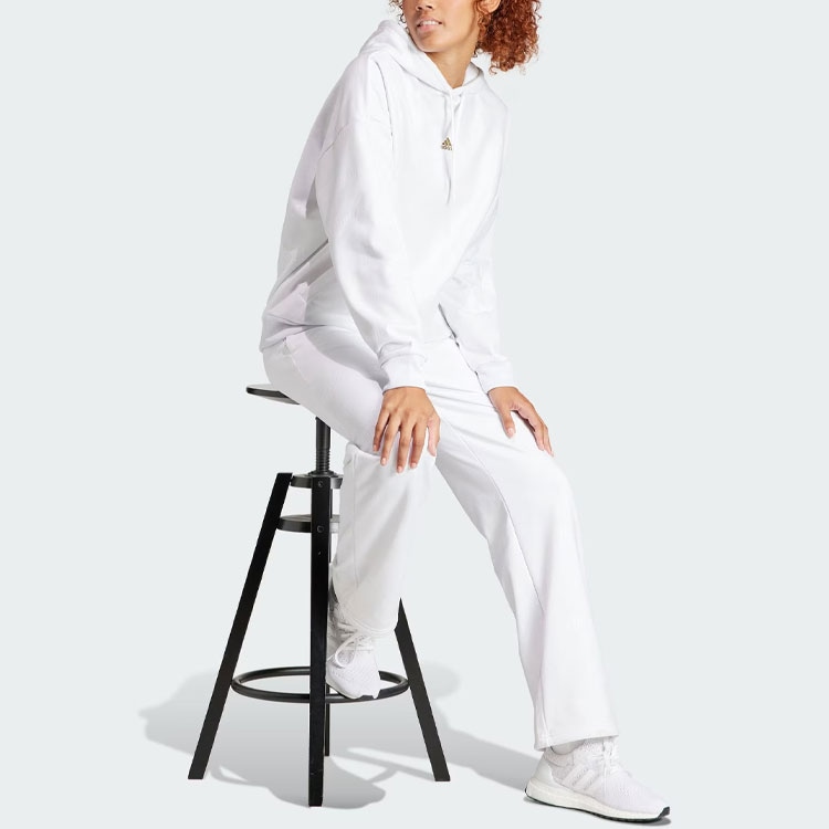 Adidas Embossed Monogram Hoodie White — фото 3