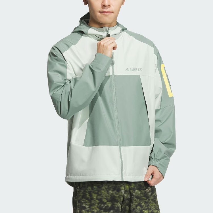 Adidas x National Geographic SS24 Letter Print Windbreaker Hoodie — фото 1
