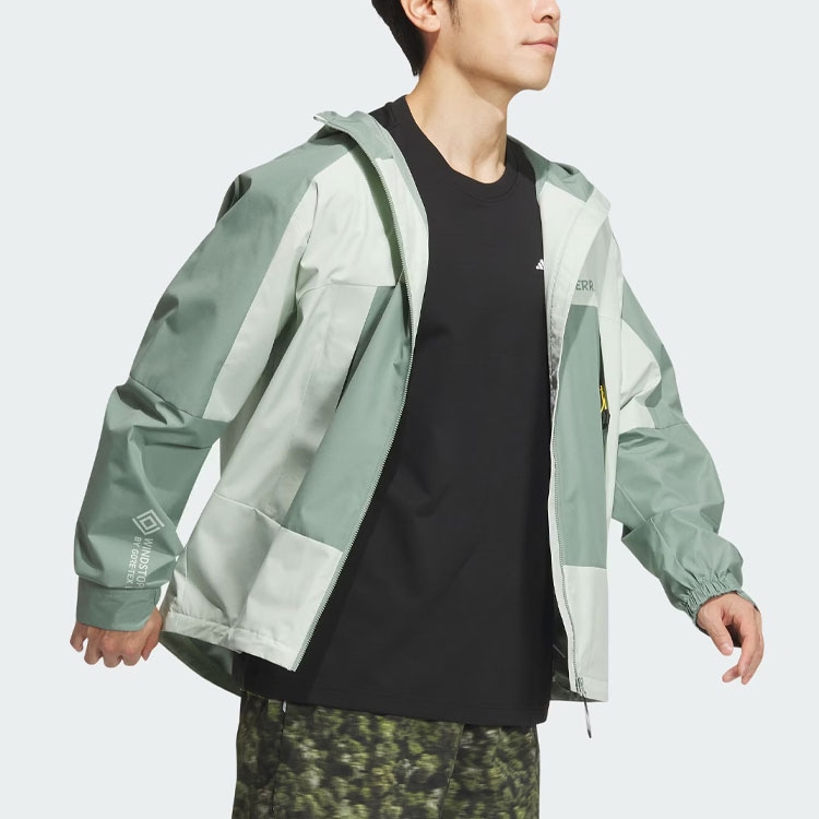 Adidas x National Geographic SS24 Letter Print Windbreaker Hoodie — фото 3