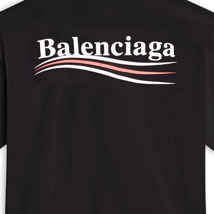 Balenciaga Logo Crewneck T-Shirt Black — фото 7