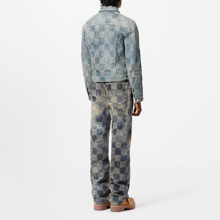 Louis Vuitton FW24 Logo Jacquard Straight Jeans — фото 4