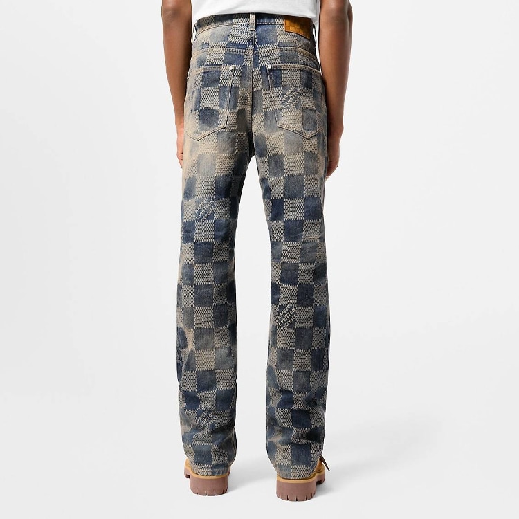 Louis Vuitton FW24 Logo Jacquard Straight Jeans — фото 6
