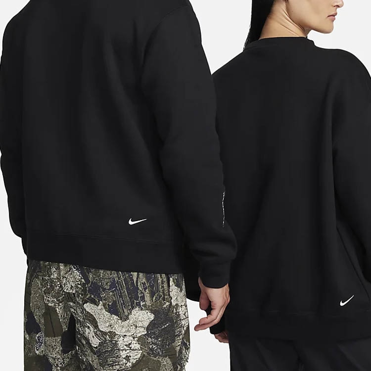 Nike Printed Crew Long Sleeve Tee Black — фото 6