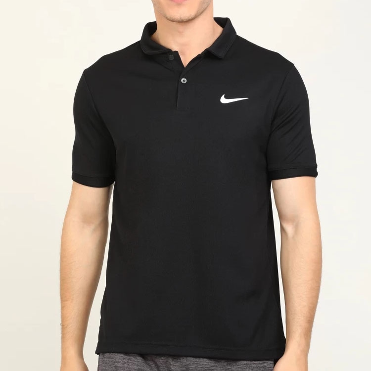 Nike court DRI-FIT Team Polo Black — фото 5