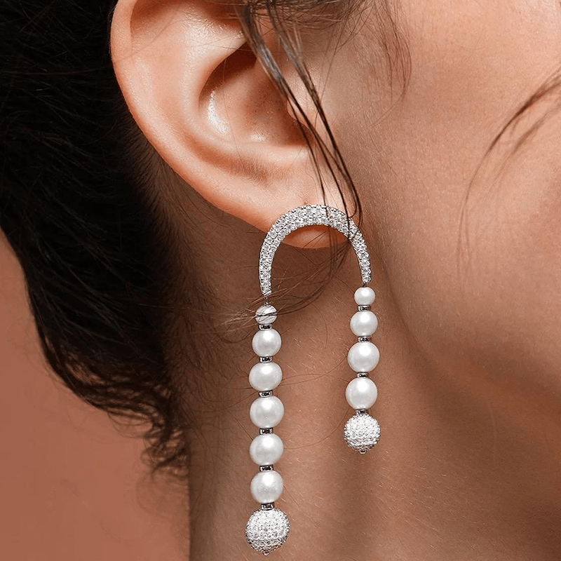 Apm Monaco Eternelle Pearl Earrings Silver — фото 1