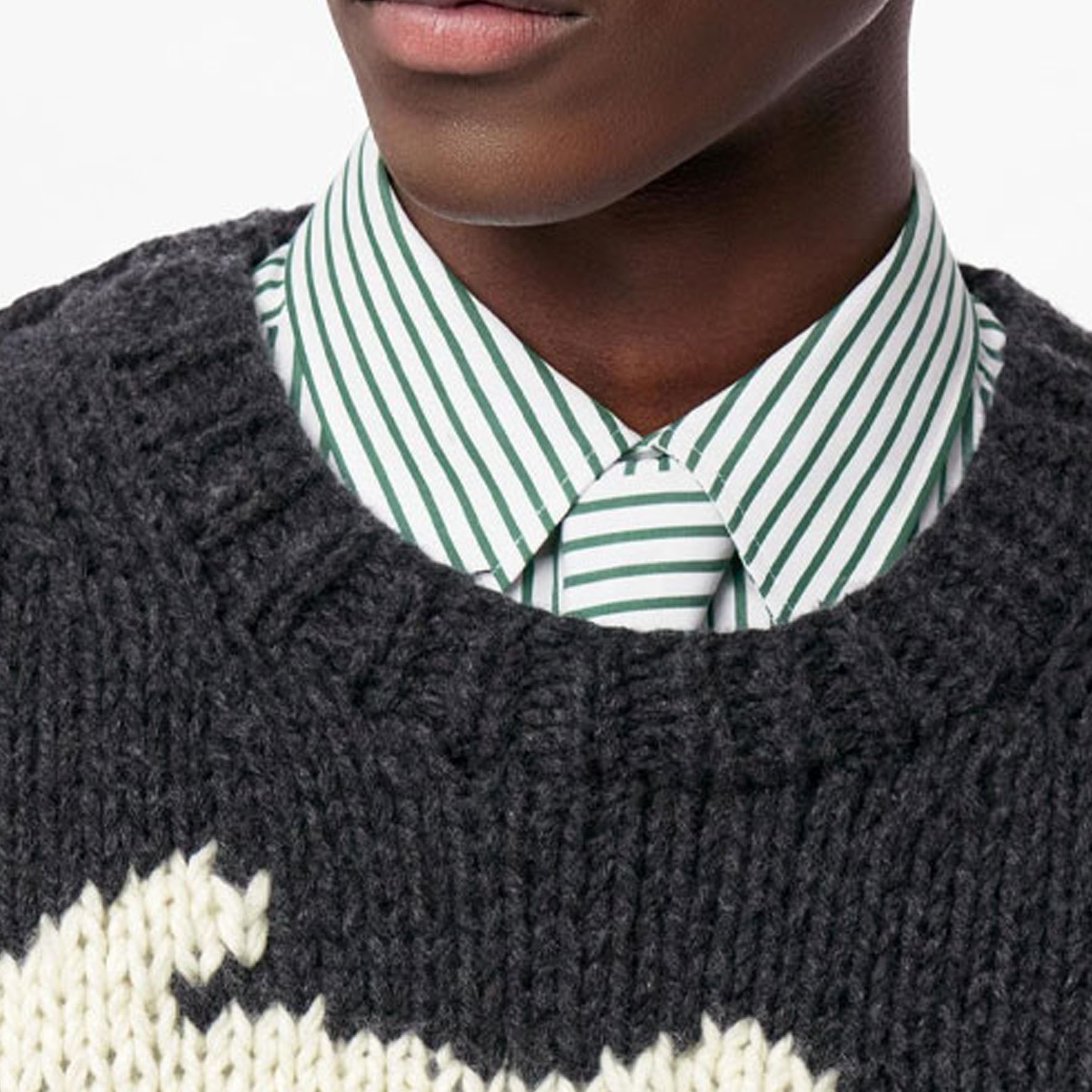 Louis Vuitton FW21 Classic Airplane Crewneck Sweater Grey — фото 4