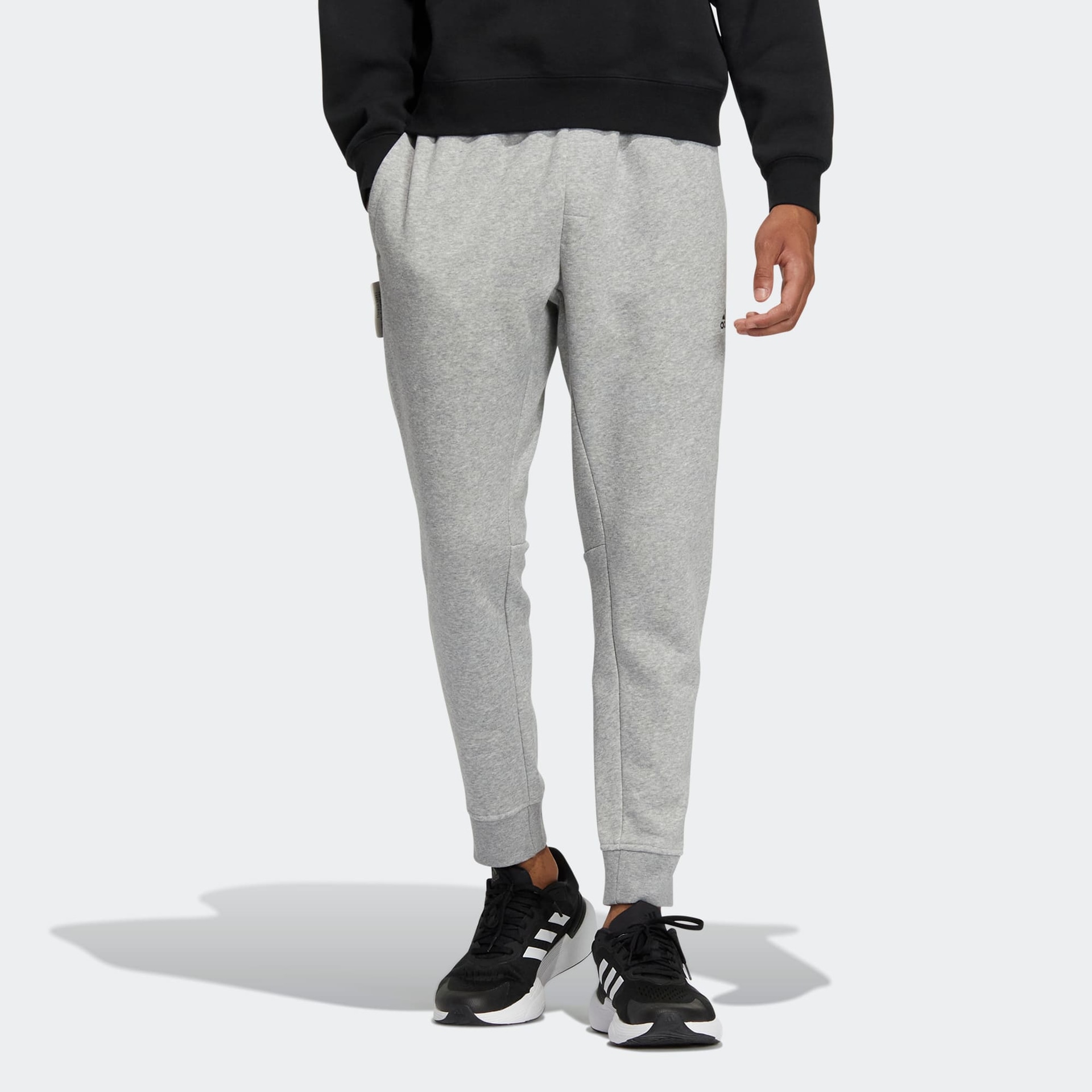 Adidas Label Pants Light Grey — фото 3