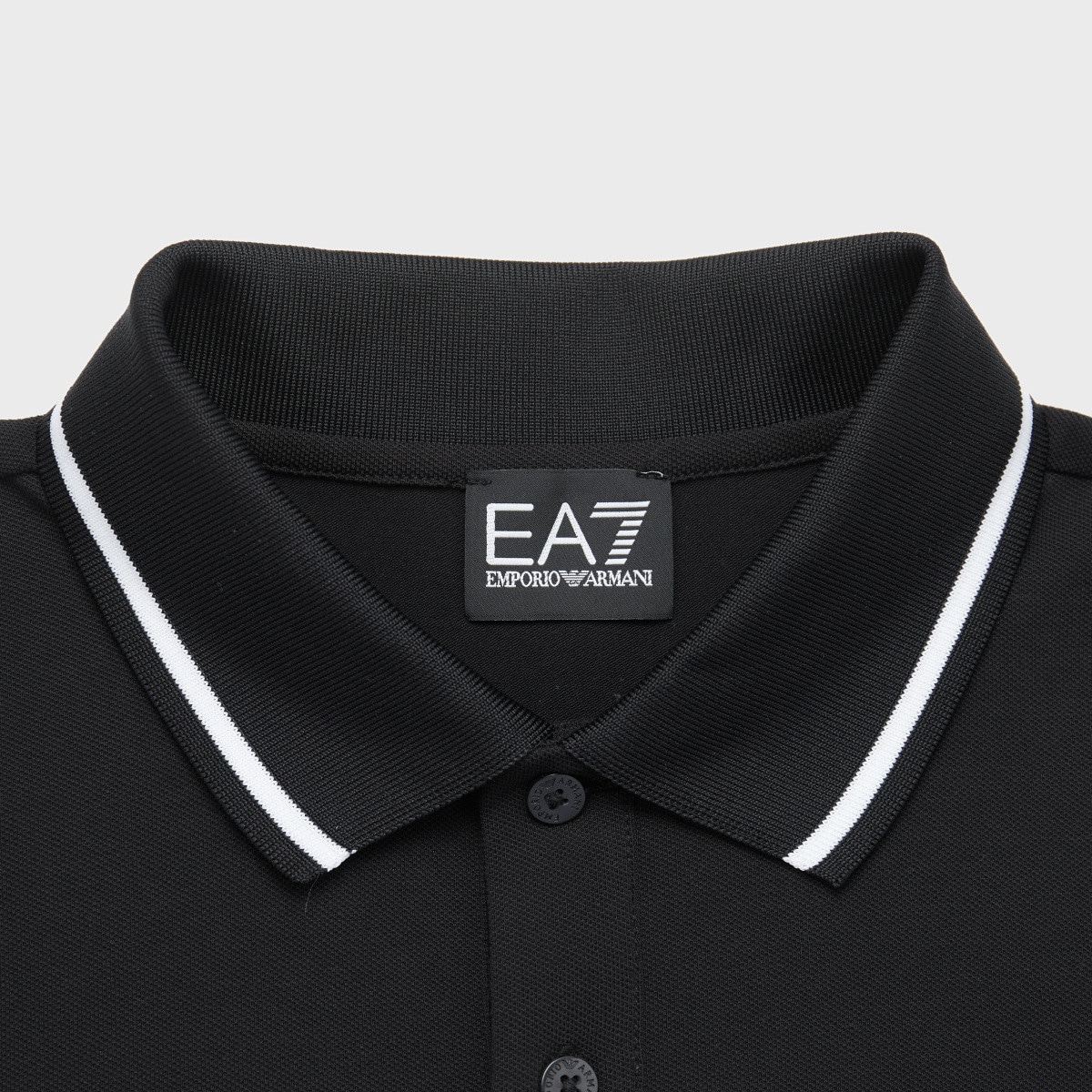 Emporio Armani EA7 SS24 Polo Shirt Black — фото 4