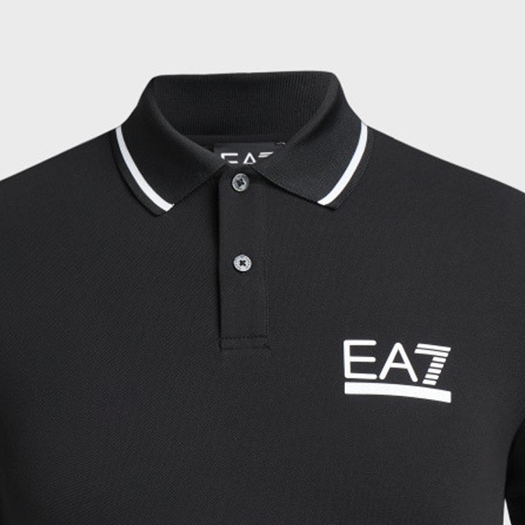 Emporio Armani EA7 SS24 Polo Shirt Black — фото 7