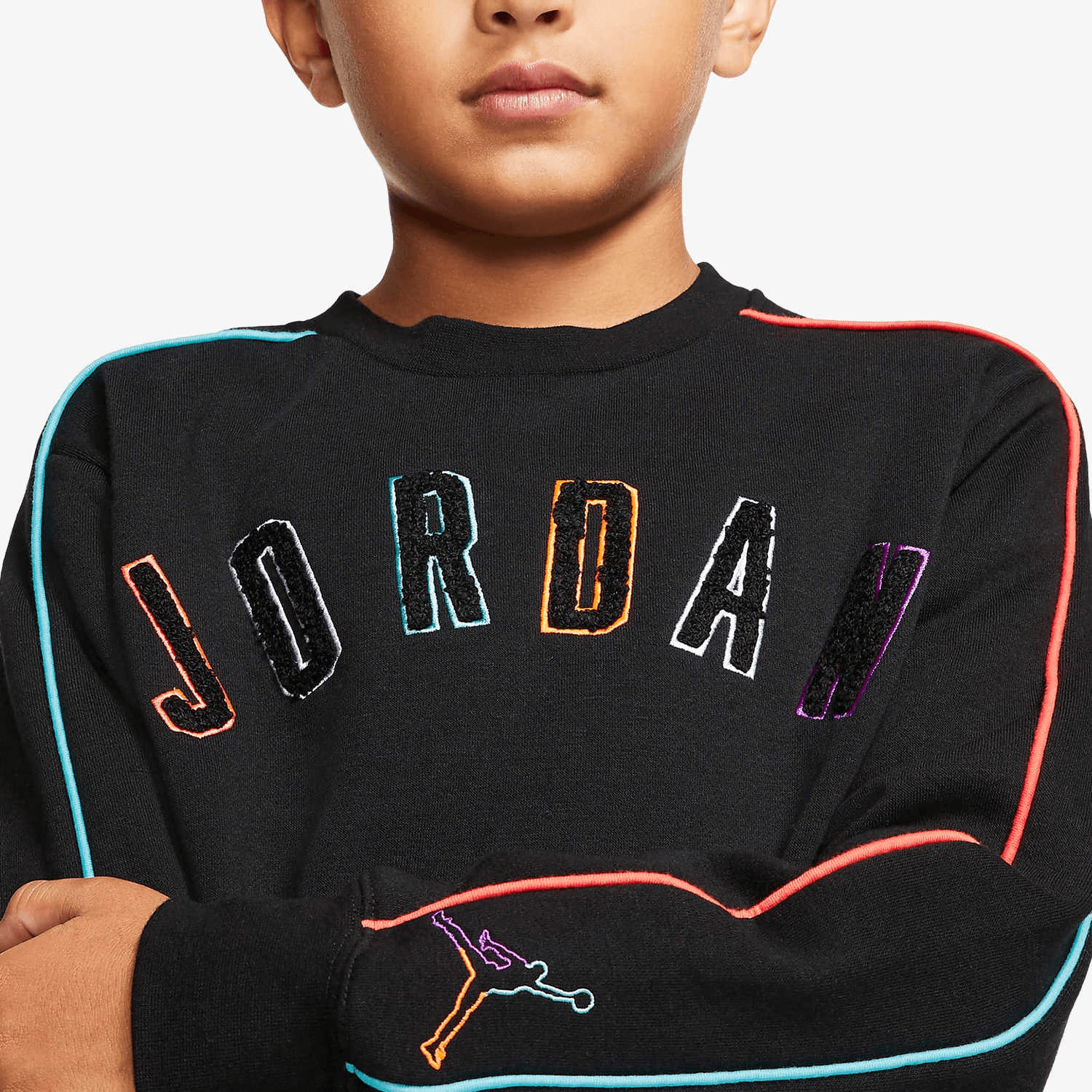 Jordan Nike x Jordan Crewneck Sweatshirt Black Youth — фото 2