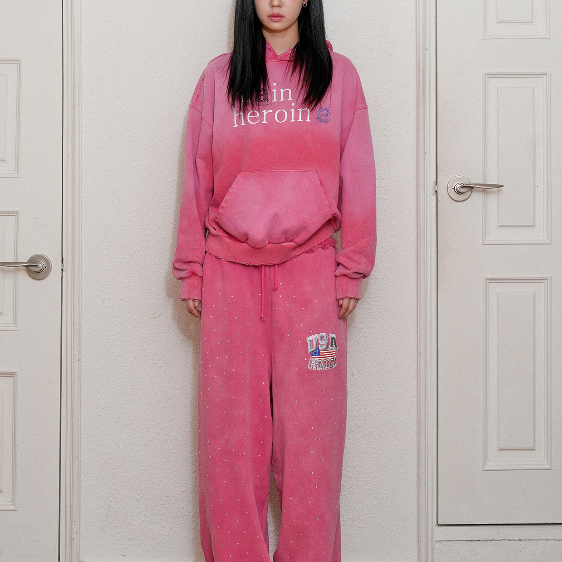 Grailz SS26 VINTAGE PARODY HOODIE PINK — фото 2