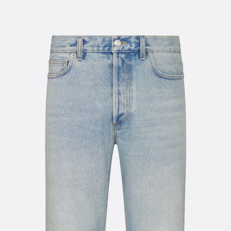 Dior Washed Straight Jeans Light Blue — фото 4