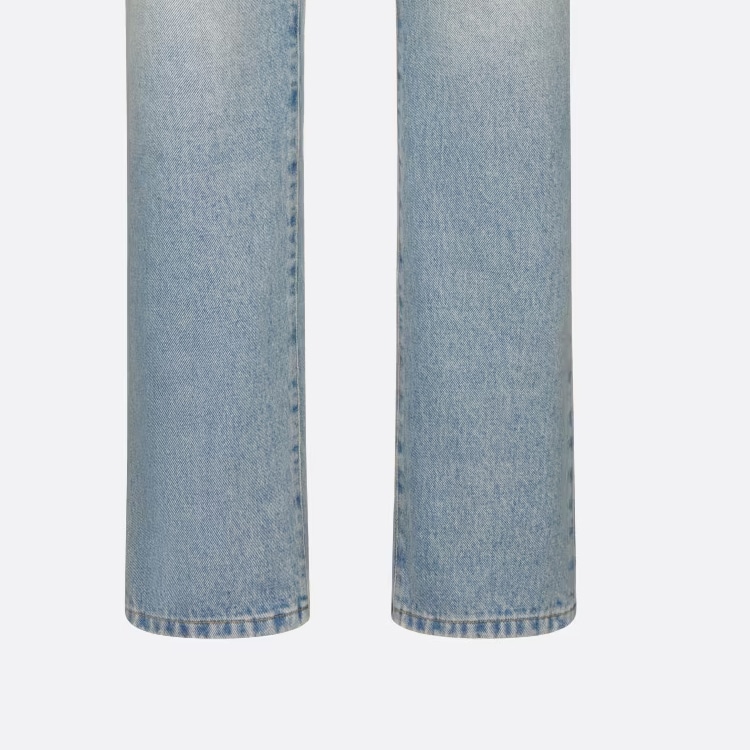 Dior Washed Straight Jeans Light Blue — фото 5