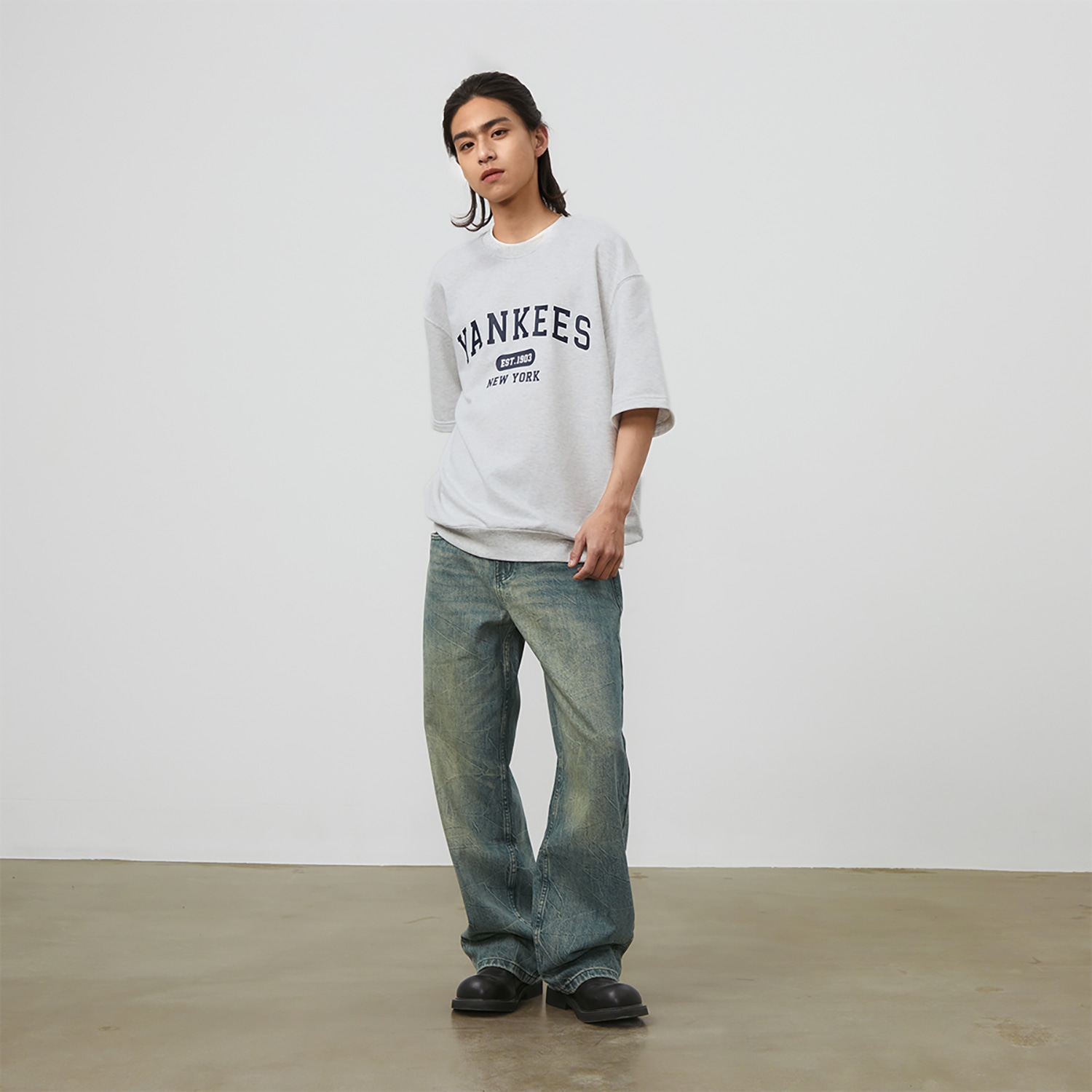MLB College Series T-Shirt Light Heather Grey — фото 3