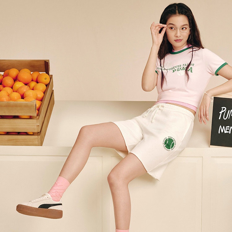 Puma CLASSICS COURT GIRL KNIT SHORTS TR Logo — фото 2