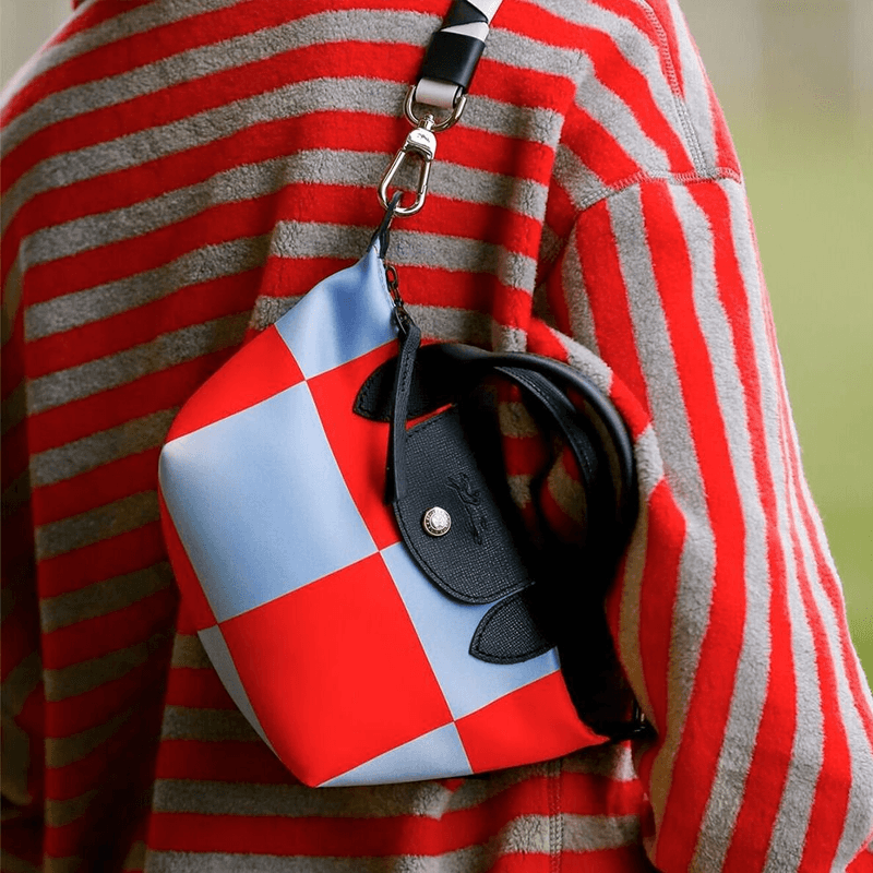Longchamp Le Pliage Mini Sky Blue Red — фото 3