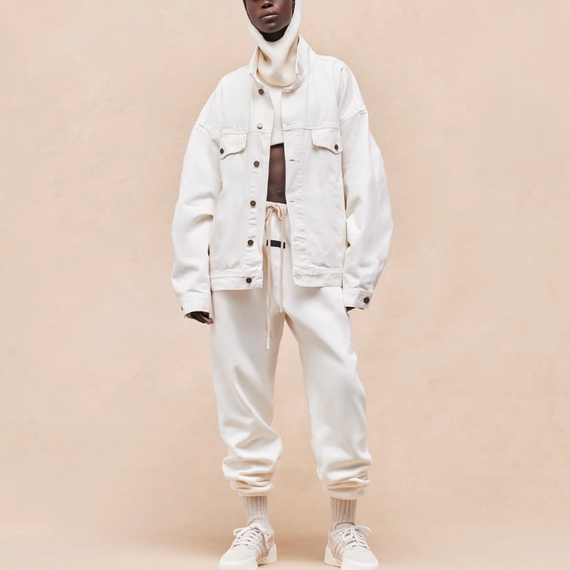 Fear Of God Essentials FW23 Denim Jacket Cloud Dancer — фото 2