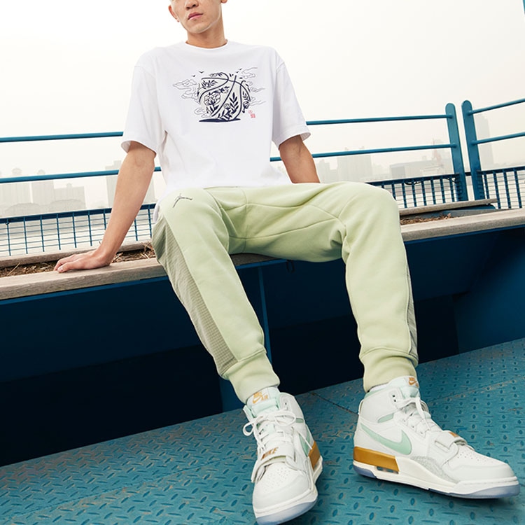Jordan Printed Crewneck T-Shirt White — фото 5