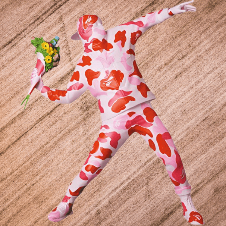 班克西/Banksy Banksy BAPE Flower Bomber — фото 3