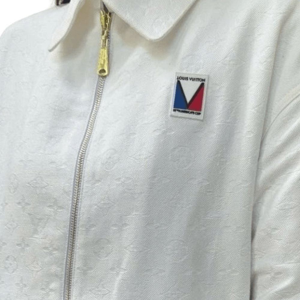 Louis Vuitton x America's Cup SS24 Logo Embossed Bomber Jacket White — фото 5